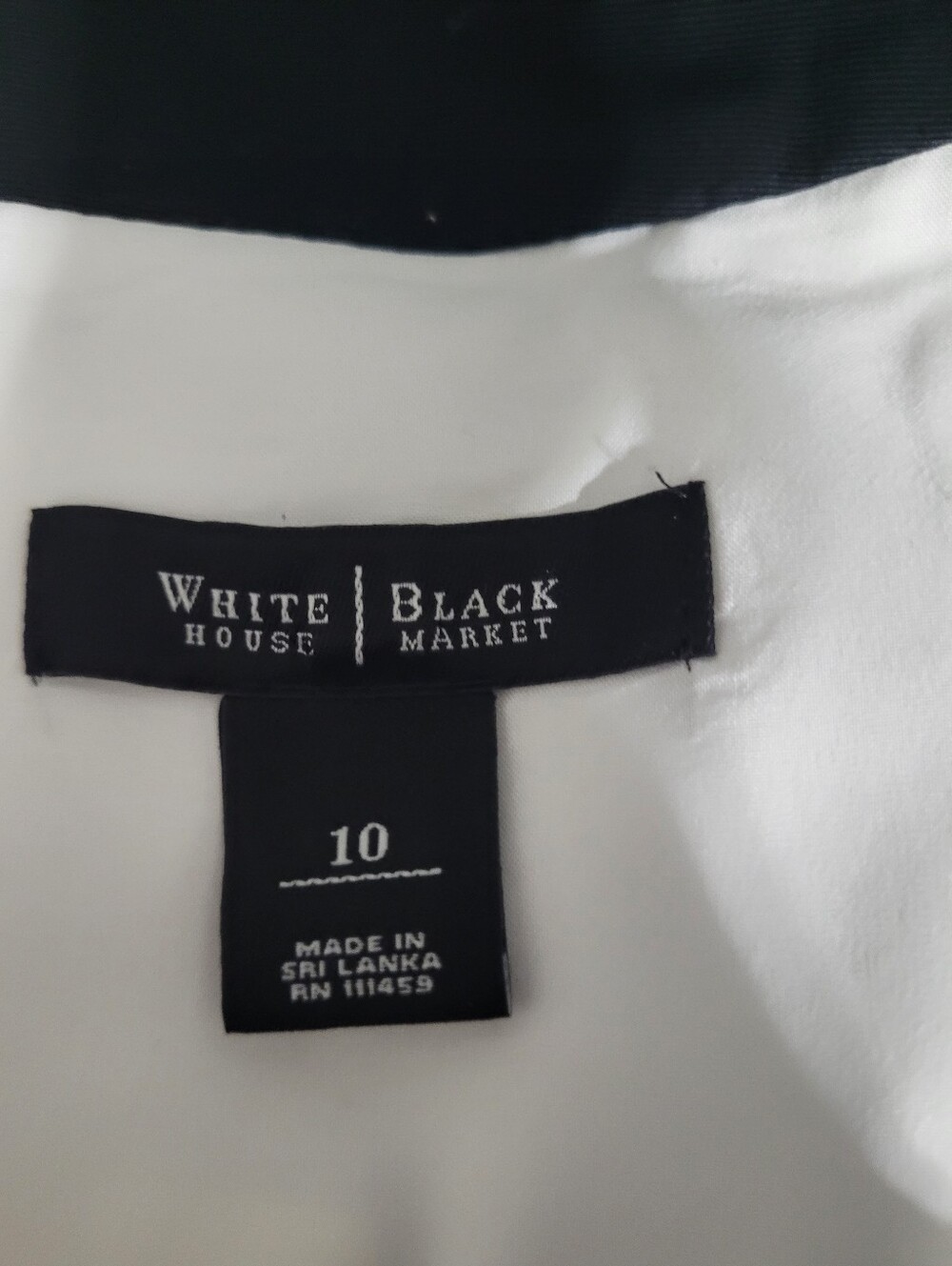 White House Black Market White & Black Pencil Dress Sz 10 - Picture 7 of 8